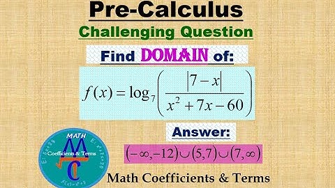 Challenging Pre-Calc. Q. (Domain of Logarithmic Function)