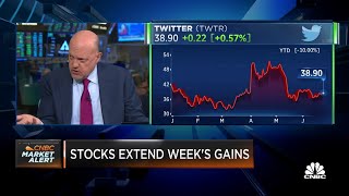 Jim Cramer breaks down shares of Twitter, Meta