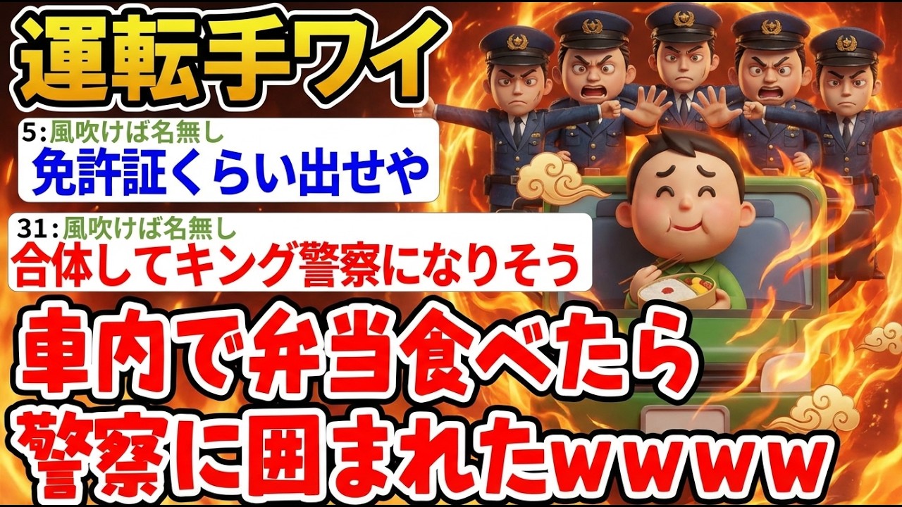 【アホの殿堂】 ワイ「コンビニで弁当食うやで！」警察「免許証を見せなさい」 →本当は持ってるのに隠し続けた結果wwww  【2ch爆笑スレ】