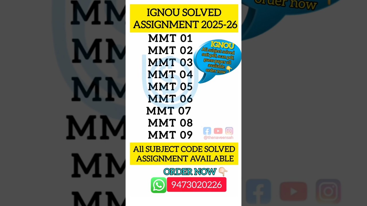 ignou M.Sc(MACS) solved assignment 2025-26// 
