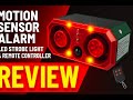 Review - Motion Sensor Alarm with Led Strobe Light and Remote Controller Solar Outdoor Mo