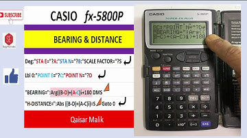 How to Add Program in CASIO FX 5800P Bearing & Distance & Basics.| Land Surveying|.