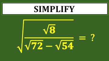 Nice square root math simplification problem | Maths olympiad | Algebra