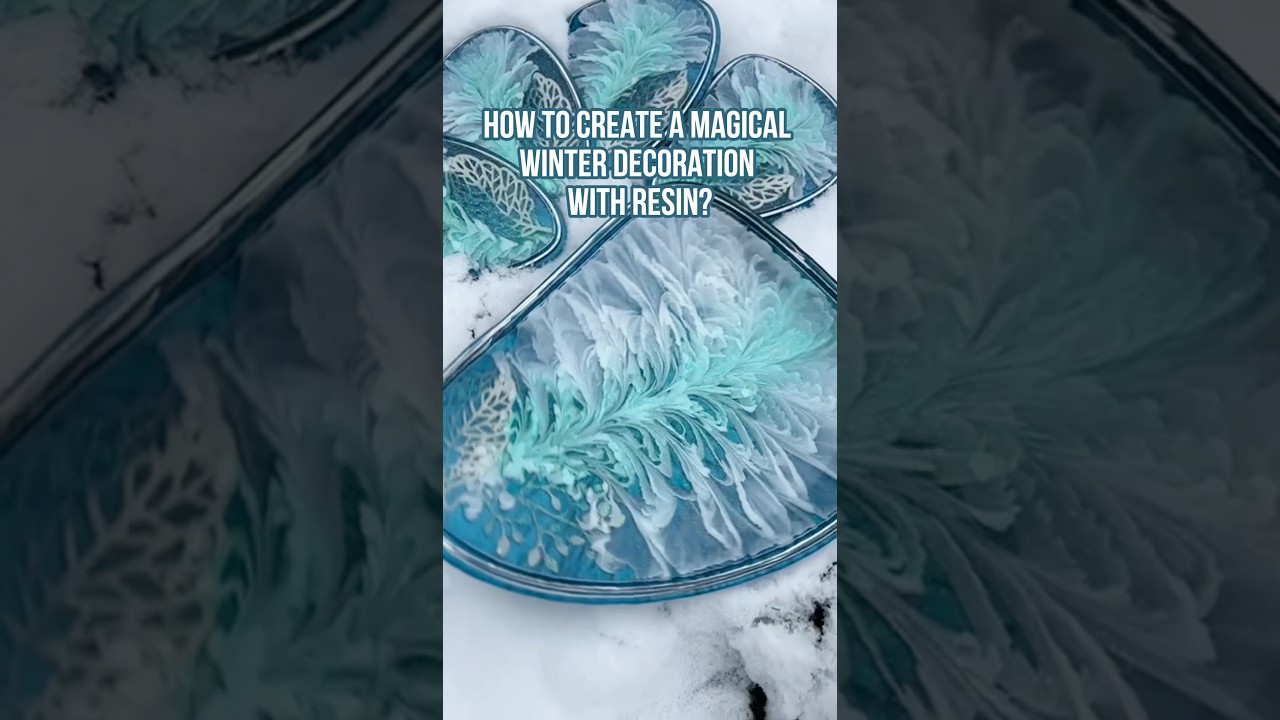 ❄️Winter frosted patterns & 3D resin art by @solo.epoxy.art made with Extra Honey resin from Artline