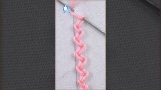 ZigZag Chain / Tied Chain stitch sewing easy tutorial #viral #embroidery