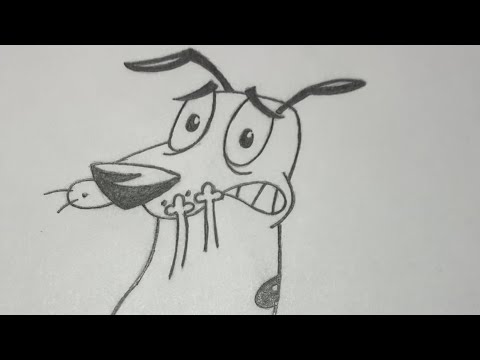Sketching Courage the Cowardly Dog | Time Lapse - YouTube