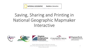 Saving Sharing Printing National Geographic Mapmaker Interactive
