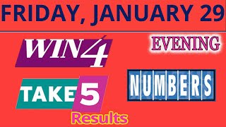 TAKE5 WIN4 NUMBERS EVENING Lottery drawing for January 29 2022
