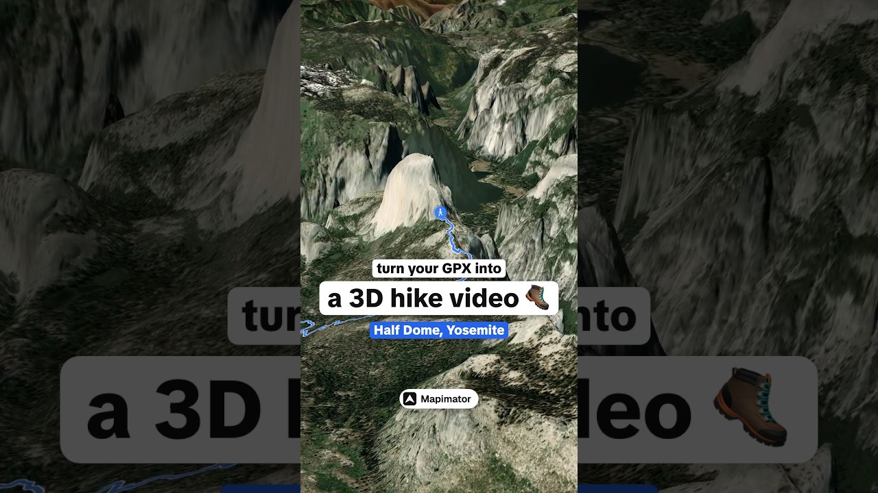 Turn your GPX hike into a 3D video 🥾 #hiking #mapanimation