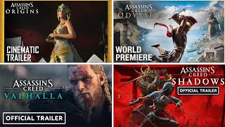 Every Rpg Assassins Creed Game Cinematic Trailer Ac Origins To Ac Shadows 4K
