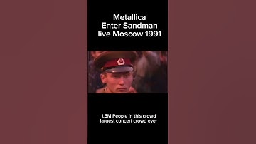 Thumbnail of Metallica live in Moscow 1991 Enter Sandman #Worldrecord for the largest crowd for a concert 1.6Mppl