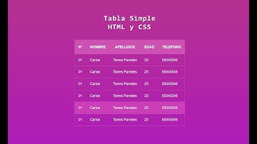 Tabla de Datos Simple con HTML y CSS