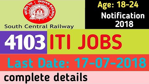 South Central railway jobs | ITI JOBS | RRB SECUNDERABAD JOBS