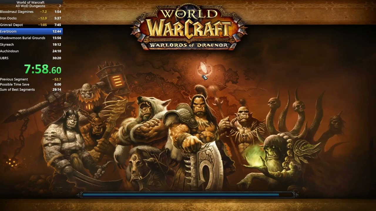 World of Warcraft: All WoD Dungeons Any% Unrestricted in 