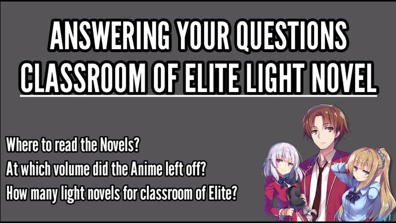 Where to Watch & Read Classroom of the Elite