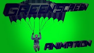 Parachute animation and M4A1 # Green Screen animation !