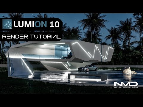 Lumion 10 Pro bianca moderna modulare Casa Rendering 3D Tutorial