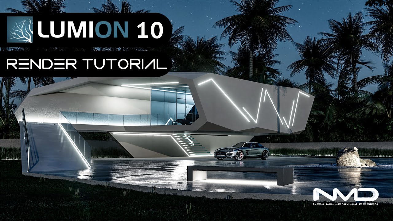 Lumion 10 Pro Modern White Modular House 3D Rendering Tutorial - YouTube