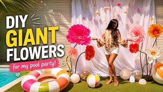 How to Make GIANT Crepe Paper Flowers | DIY Party Decor