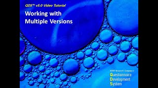 QDS Warehouse Manager: Working with Multiple Versions (18:30)