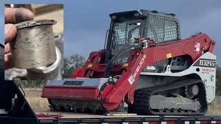 Galled up Splines,  Iron Wolf Rock Milling drum. Takeuchi Skid Steer.