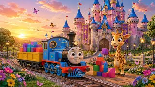 Magic Train & Giraffe Adventure to the Pink Castle 🚂🦒🏰 | Fun Kids Animation Story