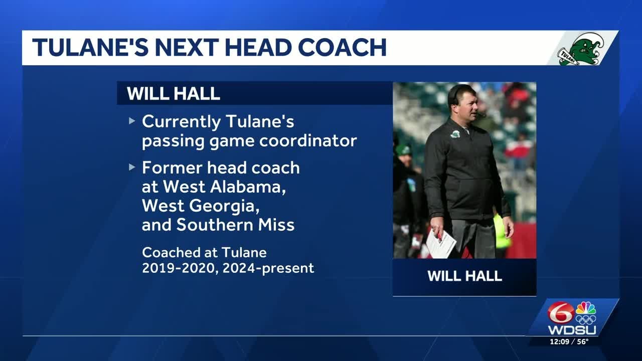 Tulane promotes assistant Will Hall to head coach