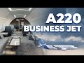 Airbus Reveals Stunning A220-100 Business Jet