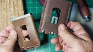 Modified Trayvax Axis wallet into 2 more useful wallets with Leather 