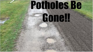 Resurfacing A Gravel Driveway Eliminating Potholes Using SR3 Grading Rake and Skidsteer