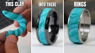 Marbled Polymer Clay Rings (So Easy Even Your Kids Could Make One!)