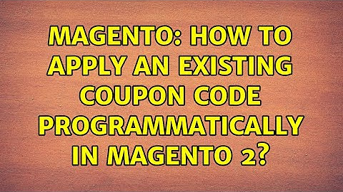 Magento: How to apply an existing coupon code programmatically in Magento 2?