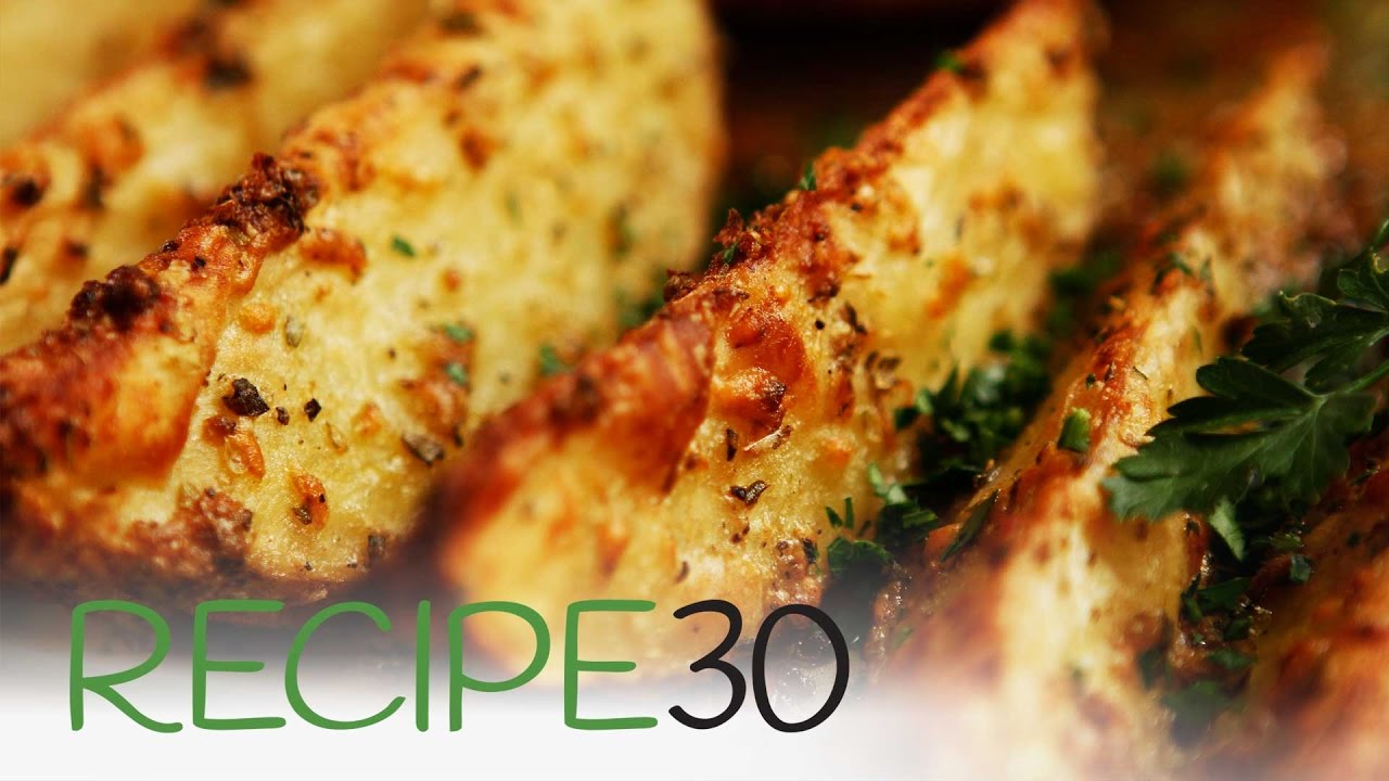 WOW! Baked Garlic and Parmesan Potato Wedges | Recipe30