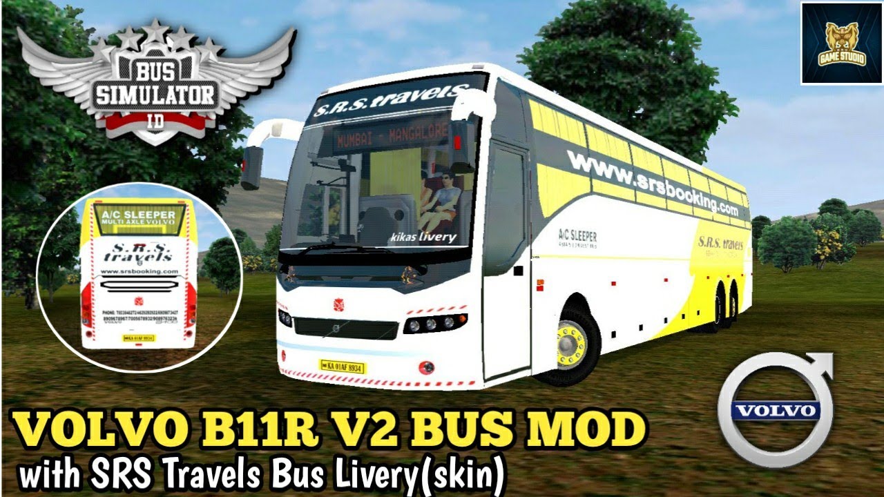 Download SRS TRAVELS Volvo B11R V2 BUS MOD for Bus
