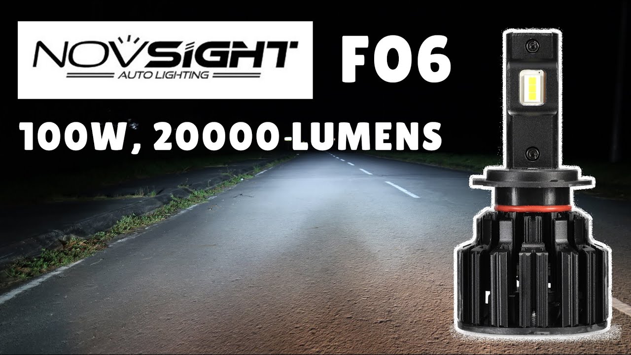 New Update Novsight F06, 100W, 20000 lumens | World brightest car LED headlamp review