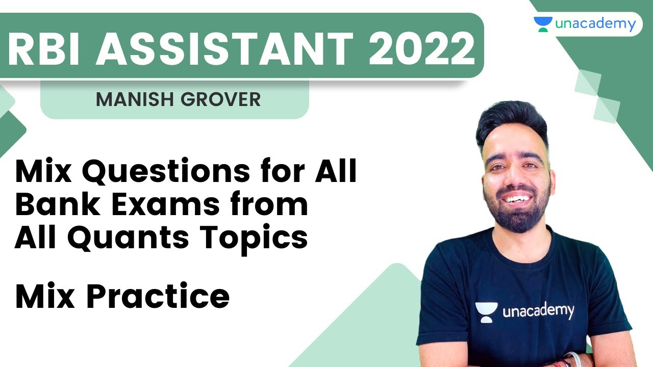 Mix Questions for All Bank Exams from All Quants Topics | Manish Grover | Bank pro