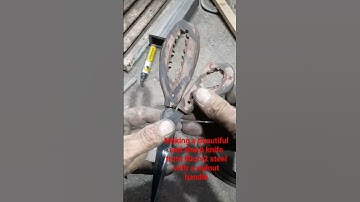 #knife Making a beautiful and sharp scissor from 80crv2 steel with a walnut handle