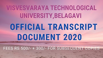 VTU OFFICIAL TRANSCRIPT || EXPLAINED IN HINDI WITH ORIGINAL OT AND FULL DETAILS||FEE-RS 500/-||
