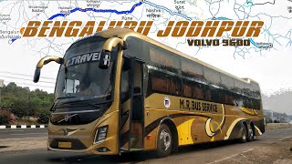 BANGALORE to JODHPUR | 2000 km India's Longest Running Volvo 9600 - MR Travels