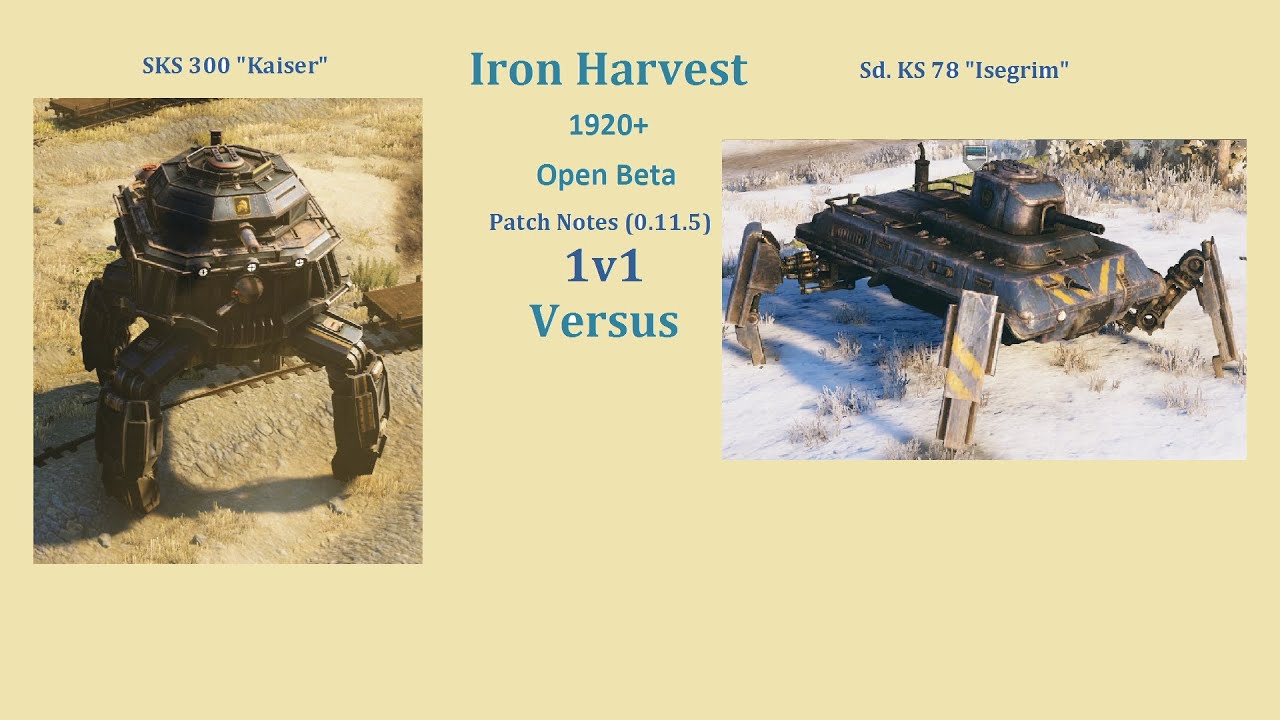 Iron Harvest-(Open Beta) SKS 300 Kaiser vs Sd. KS 78 Isegrim
