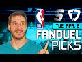 FanDuel NBA DFS Lineup Picks Today (4/2/24) | NBA DFS ConTENders