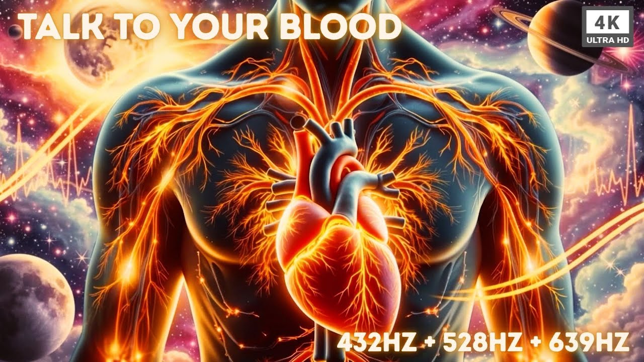 Talk to Your Blood | 432Hz + 528Hz + 639Hz | Healing Frequency for Cellular Renewal & Energy Flow