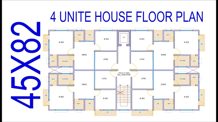 HOUSE PLAN DESIGN | EP 27 | 3700 SQUARE FEET FOUR-UNIT HOUSE PLAN | LAYOUT PLAN - DayDayNews