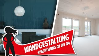 Wandgestaltung und Unterschiede Malerarbeiten Spachtelung Q1 bis Q4 | Hausbau Helden