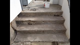 Naprawa/Renowacja starych schodów - sztuczki z betonem
