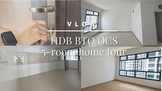 We finally got our keys 🔑 |HDB BTO key collection|HDB BTO 5-room OCS empty house tour | 终于拿锁匙了|组屋开箱