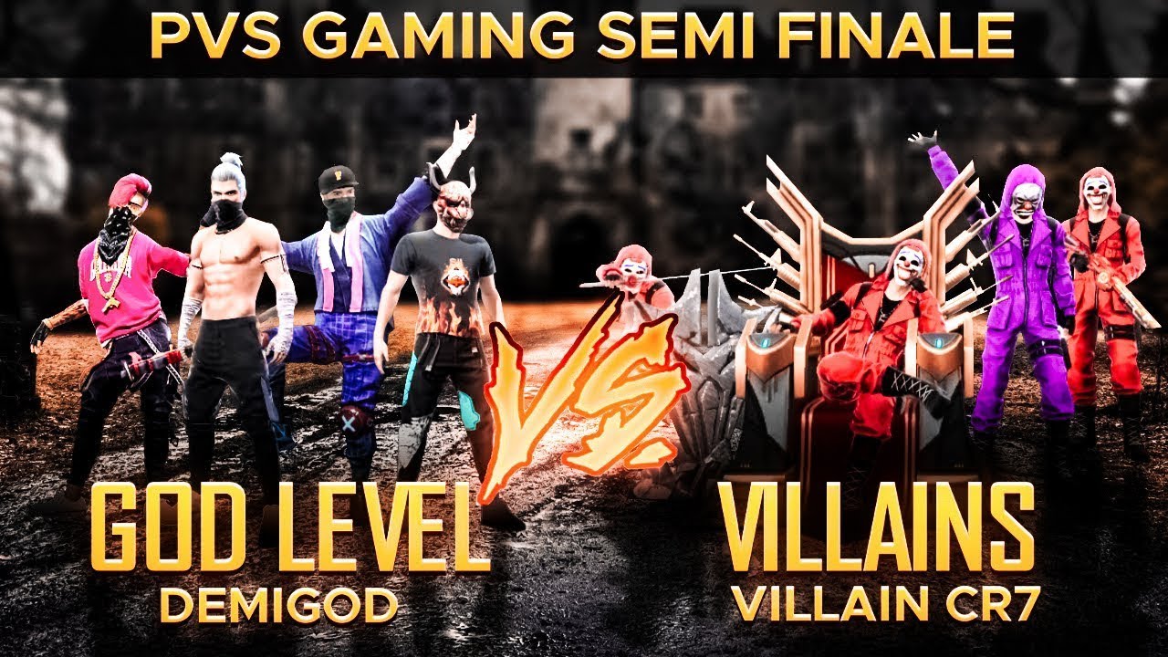 GOD LEVEL VS VILLAINS PVS GAMING CLASH SQUD TOURNAMENT SEMI FINALS VILLAIN CR7 is LIVE