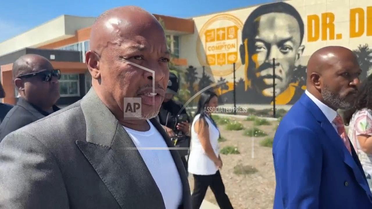 Dr. Dre helps open new Compton high school - YouTube