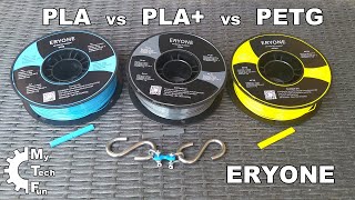 PLA vs PLA+ vs PETG: Testing Eryone filaments from mechanical strength aspect