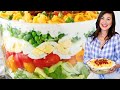 Seven Layer Salad with the BEST Dressing Ever 🥗 The Ultimate Potluck Recipe!